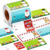 1 Roll Christmas Sticker Self-Adhesive Santa Claus Snowmen Pattern Label Sticker for