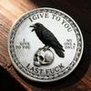 1/2/3/5Pcs Raven Skull Souvenir Coin Heavy Duty Attitude Crow Challenge Coin Token of Freedom and Humor Metal Badge Home Decoration