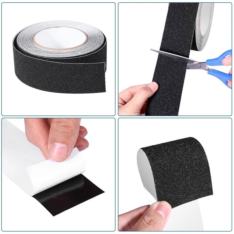 Abrasive Anti Slip Tape Black Grip Tape Anti Slip Tape For Stairs Indoor Waterproof Stair Steps