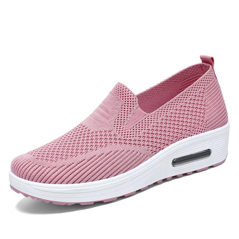 Туфли женские летние новые повседневные туфли на платформе дышащие и увеличивающие высоту туфли на воздушной подушке женские туфли с одной педалью