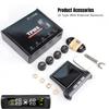 Автомобильная система контроля давления в шинах TPMS, с питанием от солнечной батареи, цифровой ЖК-дисплей, автоматический сигнализатор безопасности, тестер, 4 датчика, Инструмент для автосигнализации