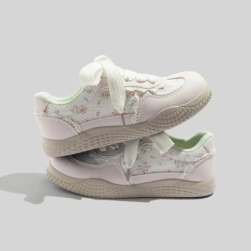 Flat Bottom Women'S Board Shoes Summer New Fashion Breathable Heightening White Sneakers Soft Bottom Rubber