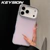 KEYSION Роскошный прозрачный матовый чехол с драгоценными камнями для iPhone 16 17 Pro Max 17 Air 16 Plus TPU+PC Противоударная бронированная задняя крышка