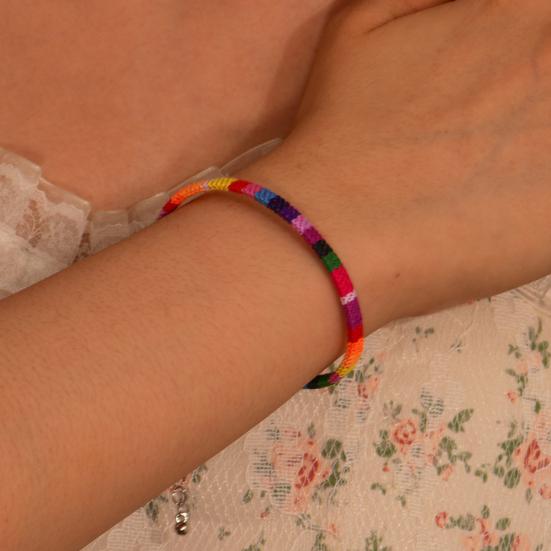 Плетеный браслет Бохо Этнический Тканый Регулируемый Геометрический Декоративный Подарок Женщинам Красочный Веревочный Браслет Аксессуары для Запястья для Повседневной Носки