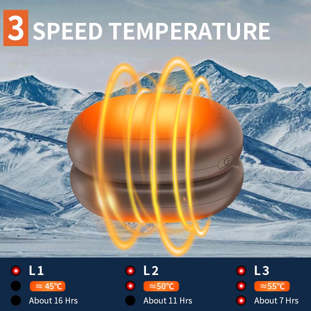 Magnetic Double-Sided Heating Hand Warmers USB Rechargeable Electric Hand Warmer Portable Hand Warmer for Heat Therapy