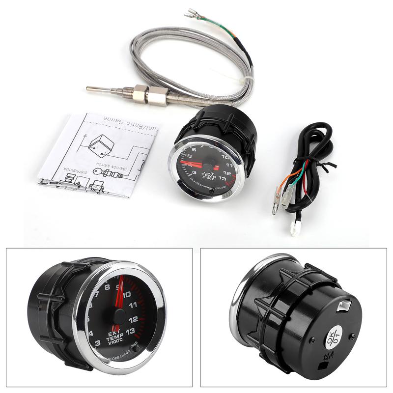 2'' 52mm Car High performance Exhaust Gas Temp Gauge 300-1300 Celsius 7 Colors Pointer EGT Gauge Meter With Stepper Motor