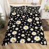 Пододеяльник с ромашками, ботанический цветочный комплект постельного белья из микрофибры с натуральным цветочным узором, одеяло, покрывало King для комнаты для мальчиков и девочек
