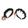 Summer Hair Hoop Beads Twist Decor Headband Anti-slip Teeth Face Slimming Lifting Headband Bridal Hair Accessories