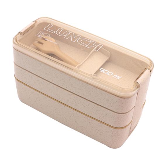 Портативный 3-слойный ланч-бокс для хранения посуды в микроволновой печи, контейнер для еды для пикника