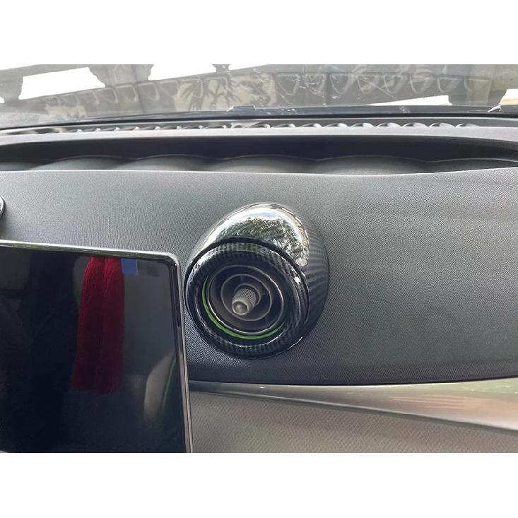 For BYD Dolphin Atto 2 EA1 Carbon Fiber Style Air Vent Outlet Cover Dashboard Trim Bezel Frame Molding Garnish