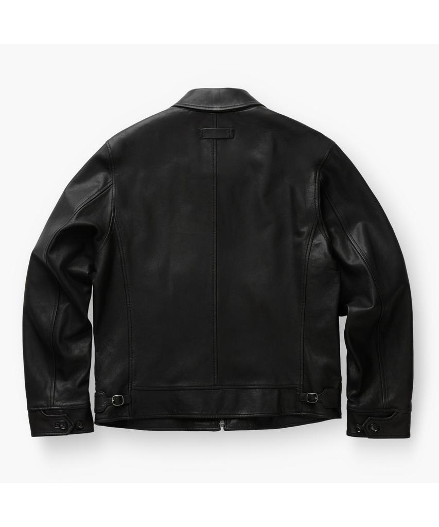 Henry Cottons Vegetable Leather Zip-Up Jacket Ahudm26111Bkx