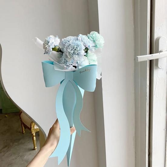 5 шт. Цветочная коробка с дизайном банта, изысканный внешний вид, 5 цветов, букет роз, картон для свадьбы