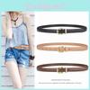 Elegant Ladies Pu Leather Belt With Metal Pin Buckle For Business And Daily Use