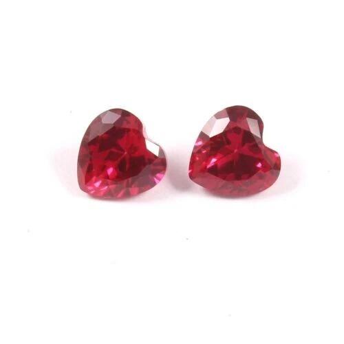 Natural Red Ruby Loose Gemstone Mozambique 16 ct Heart Shape for Jewelry Making and Gem Collections
