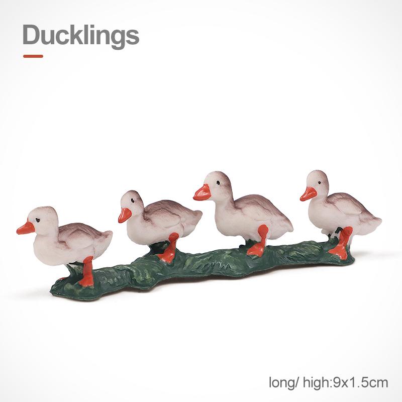 Имитация Фермерских Животных Домашняя Птица Корова Свинья Собака Курица Утка Гусь Детеныш Фигурки Модель Фигурки Развивающая Игрушка Для Детей