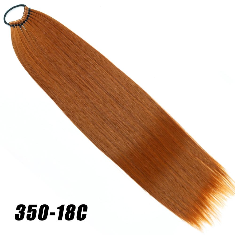 MISSQUEEN Synthetic Ponytail Extensions Wrap Around Elastic Hair Band Stretched Straight Ponytail With Rubber Band Braiding Hair For Women