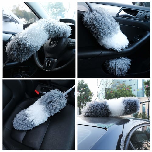 CLEANHOME Телескопическая щетка/Удобная швабра для очистки высоких поверхностей, Раскладывается до 250 см, Можно стирать вручную, Гибкая, Подходит для потолков, Автомобилей, Домов, Бли