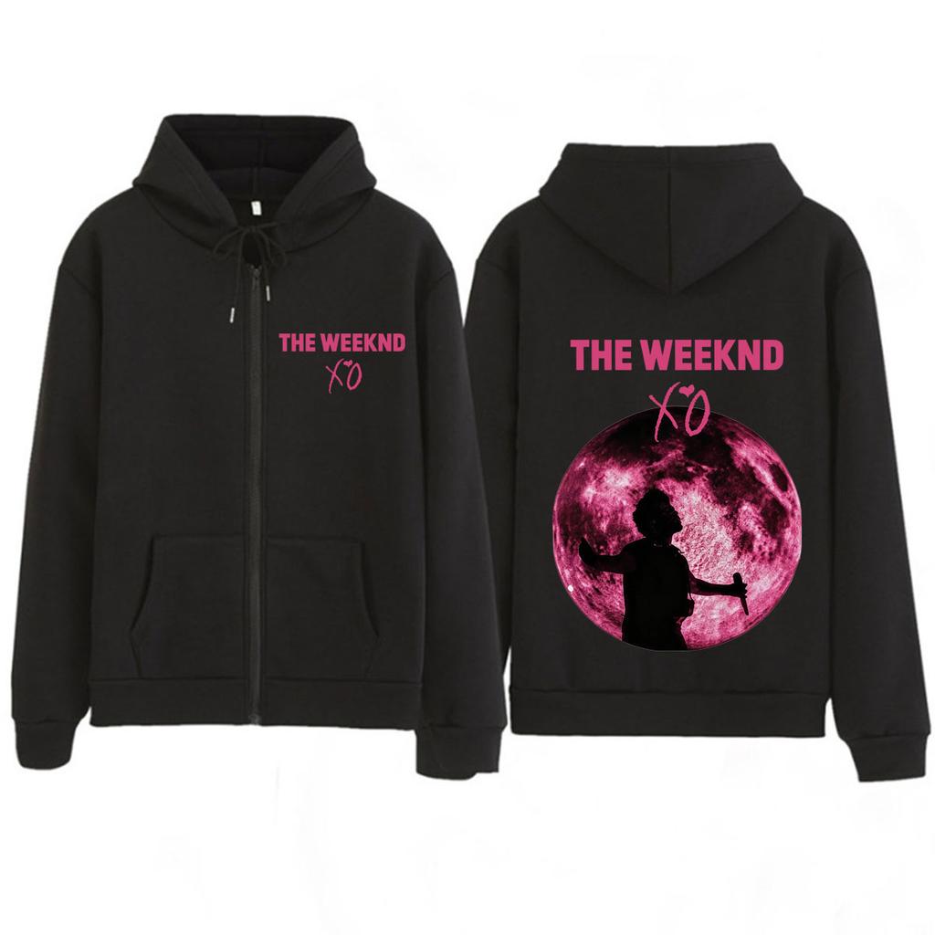 After Hours Til Dawn The Weeknd Tour Print Zipper Hoodie Men Women Hip-hop Loose Casual Aesthetic Trend Zip Up Jacket Coats
