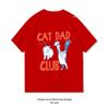 Cat Dad Club Funny Cat Lover Pet Parent TShirt woman man Casual cotton graphic t shirts streetwear Classic Oneck shirt