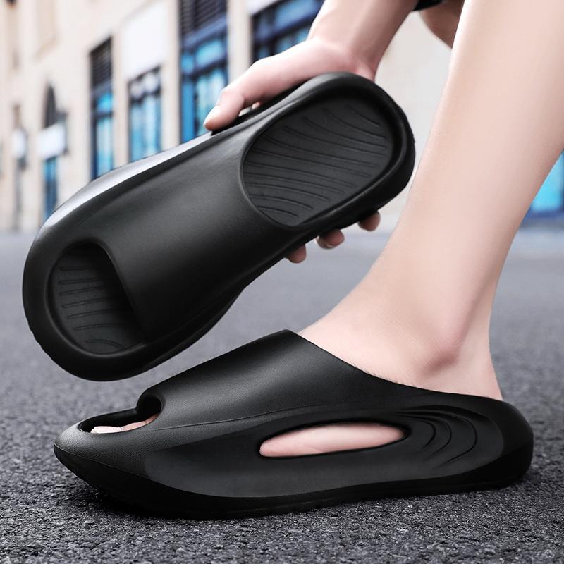 FashionMen Slippers 2024 New Slides Summer Sandals Men Outside Women Fashion Casual Beach Lover Breathable Shoes Men Home Slippers