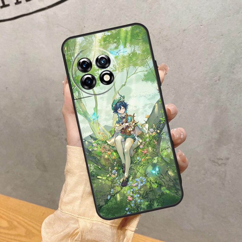 Чехол для телефона OnePlus 8 9 10 Pro 15 13 12 11 13T 13R 12R 10T 8T Nord CE 5 2 3 4 Lite N20 N30 с изображением персонажа из аниме-игры Genshin Impact