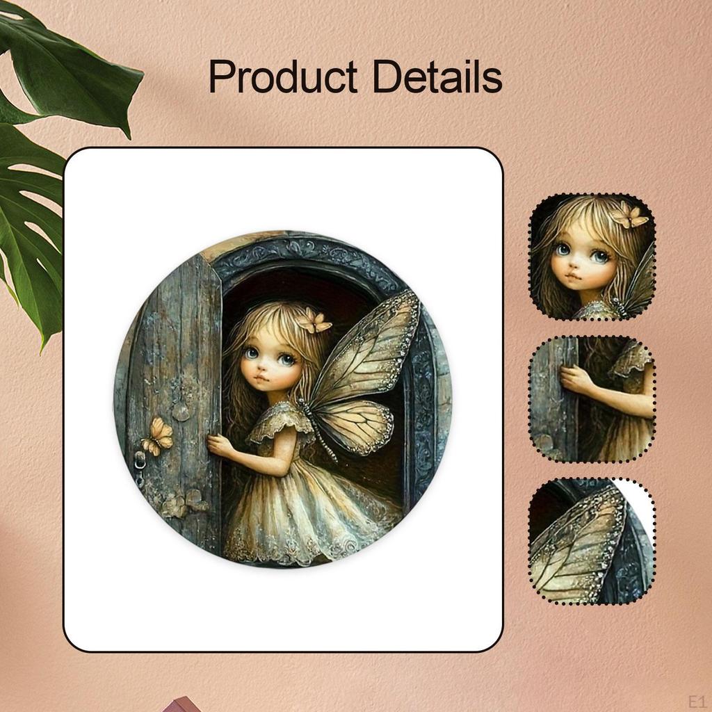 Настенное искусство «Сказочный сад» 2D, Коллекционный, Изящный, Произведение искусства, Украшение для стены, Дерево, Украшение-бабочка