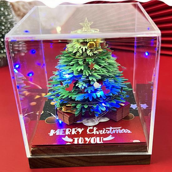 3D Рождественская елка Календарь Блокнот 2026 Настольные часы Календарь Отрывной бумажный резной арт DIY Липкие заметки Настольное украшение