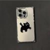 Transparent Square Back Tube Case Casing Protection For iPhone 14 Pro Max 11 15 Plus 16 ProMax 12 13 Anti-Oxygen,Shake Cat Pattern