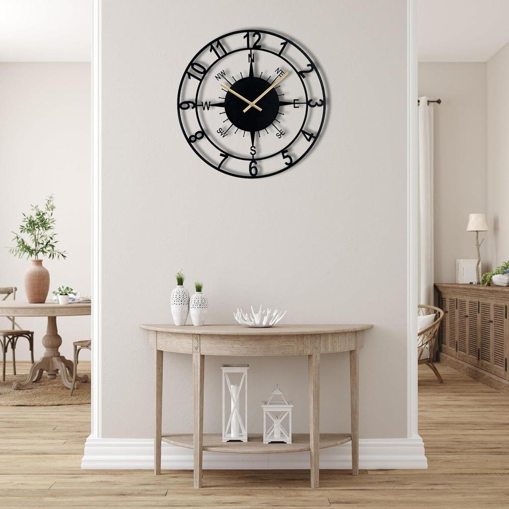 Wall Clock for Home, Office, Living Room, Bedroom, Kids Room and Kitchen (40 X 40 Cm) | Big Size Stylish Latest Home Decor | (Battery Included)