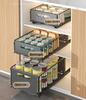 Pull Out Cabinet Organizer Slide Out Drawer Storage Shelves Cupboard Organiser Sliding Cabinet Basket for Kitchen No Drilling