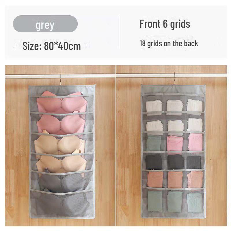Двусторонний подвесной органайзер для бюстгальтеров и носков