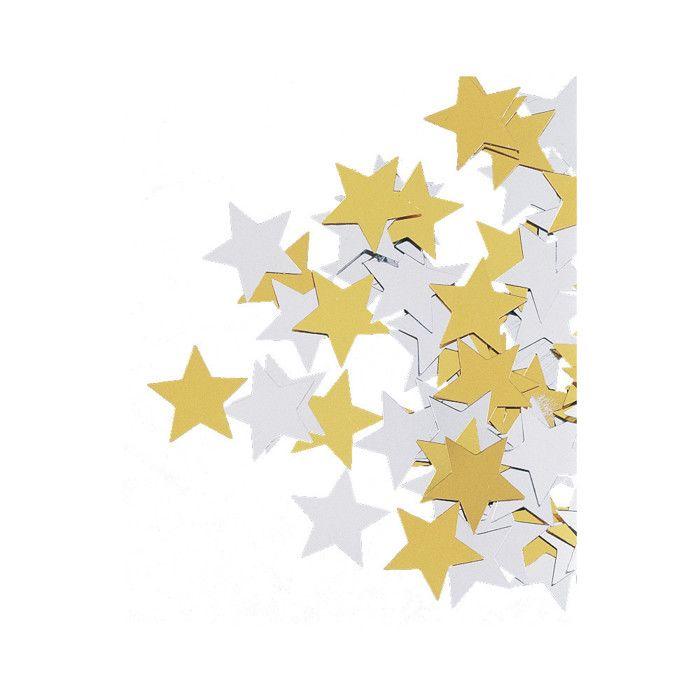 Star-shaped Sequins, 17mm 250 Pcs, Gold and Silver