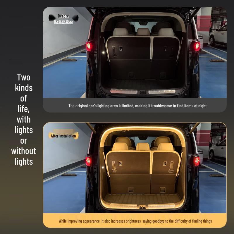 Toyota ESTIMA Светодиодная подсветка багажника и атмосферная динамическая приветственная подсветка задней двери