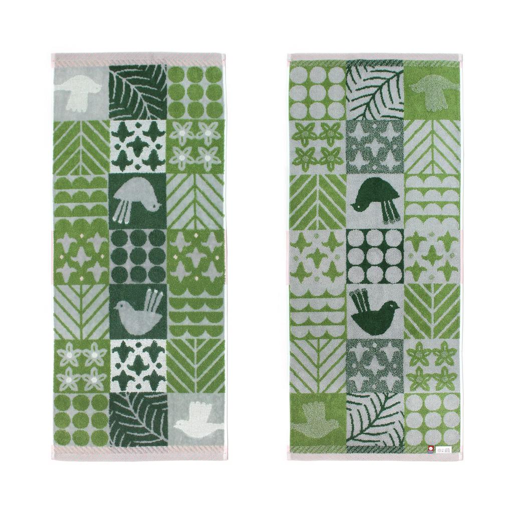 Iori Imabari Towel Face Towel Fluffy Soft "Shinrin" (Green)