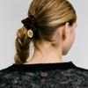 DEPOUND Coin Charm Velvet Scrunchie - Brown