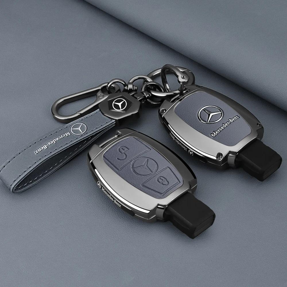 Чехол-сумка для автомобильного ключа Брелок Оболочка Fod Замша Кожа Для Mercedes Benz A B C S Класса AMG GLA CLA GLC W176 W221 W204 W205 PQRST1