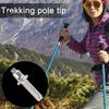 6 шт., сменные насадки для треккинговых удочек из вольфрамовой стали, нержавеющие, устойчивые к коррозии, прочная ручка, универсальные насадки для трости, насадки для треккинговых палок