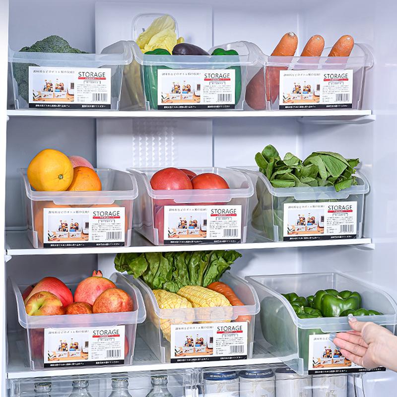 Clear Plastic Refrigerator Food Storage Box Container Fridge Drawer Shelf Household Kitchen Pantry Organizer Box