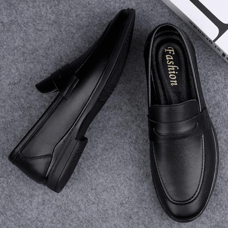 Мужская обувь для вождения из натуральной кожи, без застежек, офисные туфли, свадебные туфли, мужские туфли, дышащие мокасины, прогулочная обувь