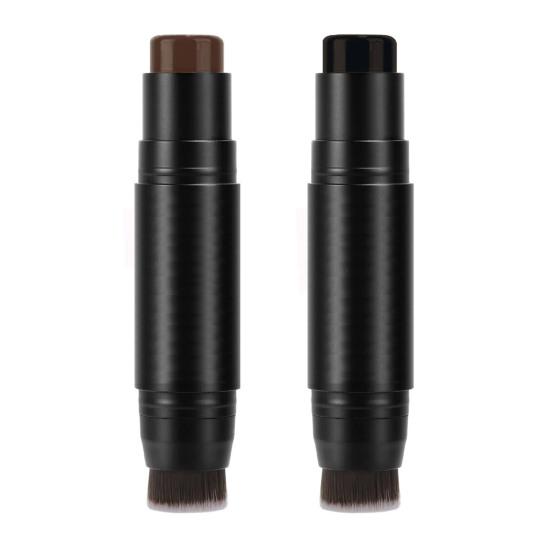 Карандаш для заполнения бороды для мужчин, естественный вид, долговечный, водостойкий, устойчивый к поту, усики, брови, портативная 2-в-1 двухсторонняя кисть для заполнения бороды