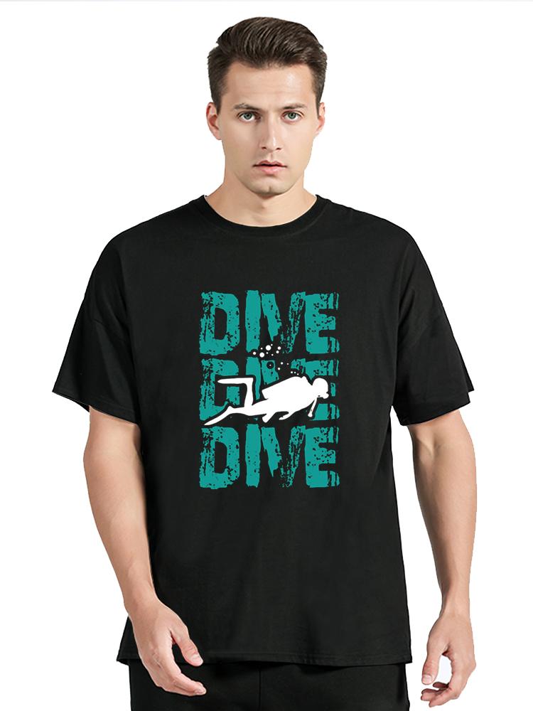 New Scuba Diving T Shirt Unisex Cotton Summer Fashion Tees Short Sleeve Diver Tshirts Tops Clothes Oversized Tshirt Casual Tees