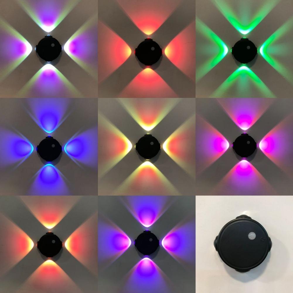 4 / 5 Ночник с датчиком движения головы Трехцветный/RGB Беспроводная магнитная настенная лампа Магнитная перезаряжаемая Кошачий глаз Окружающее освещение