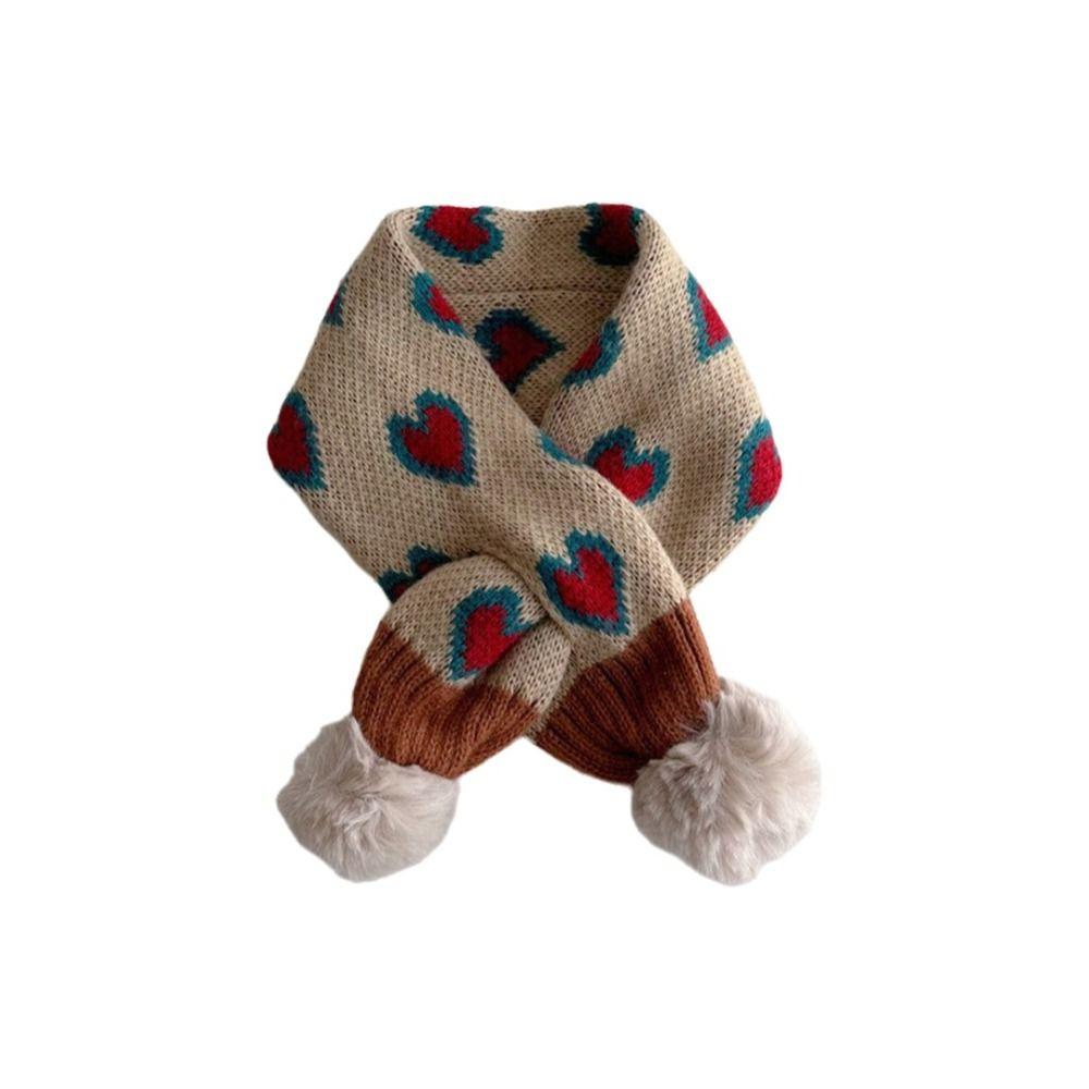 Thermal Neck Warmer Kids Muffler Thickened Baby Neckerchief Fashionable Cross Scarf  Outdoor Sports