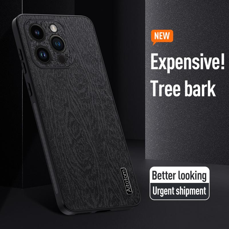 Текстура кожи Tree Grain из силикона для iPhone 15 14 13 12 11 Pro XS Max XR X 7 8 Plus, чехол для телефона Business High-end с полной защитой
