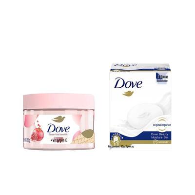 Набор Dove Скраб и Крем-мыло с гранатом и молоком