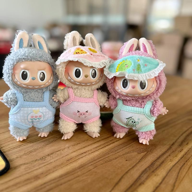1 Set Outfit Accessories For Labubu Idol Dolls Sweater Pants Clothing Diy Kid Gift 17Cm Cute Mini Plush Doll'S Clothes