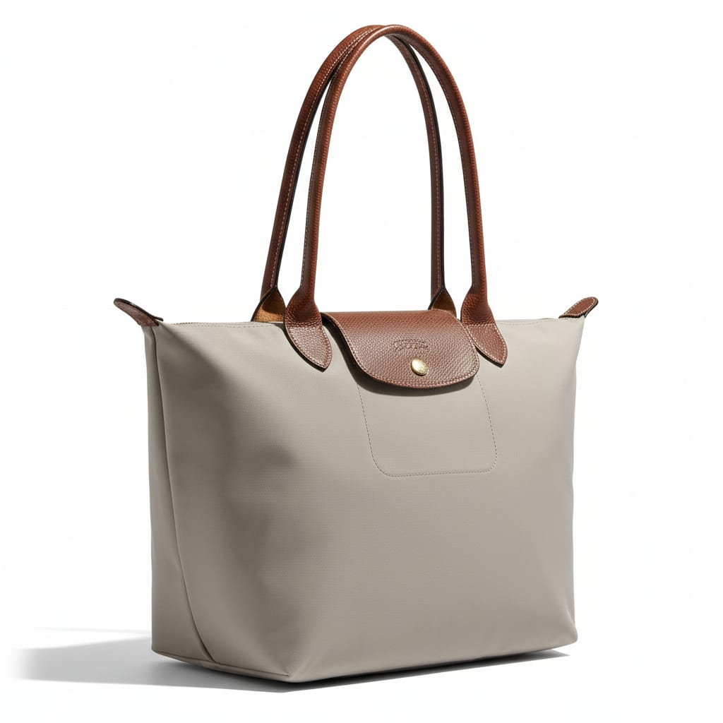 LONGCHAMP Le Pliage Recycled Nylon Handbag, Shoulder Bag Medium Women's Pebble 2605089349