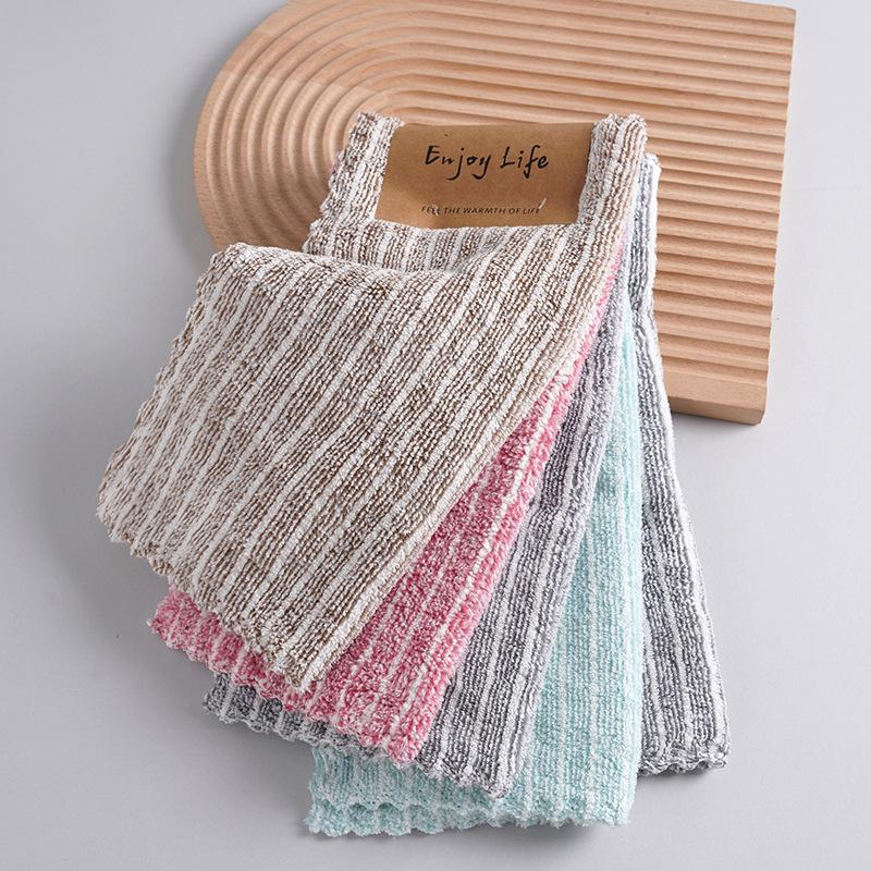 All Cotton Kitchen Cleaning Cloth Set 5PCS Super Absorbent Dish Towels for Restaurant Use Durable Material