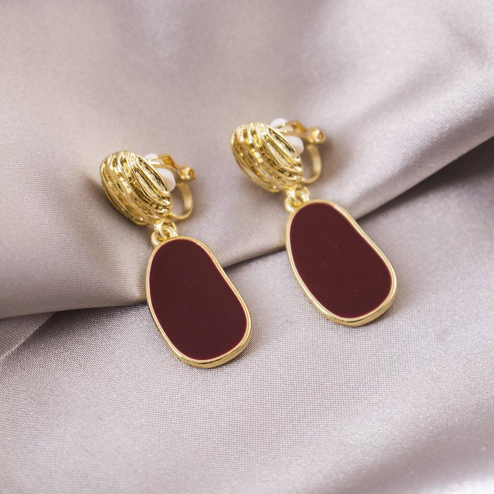 Универсальные легкие роскошные клипсы для ушей без проколов, повседневные высококачественные треугольные клипсы для ушей, универсальные женские серьги