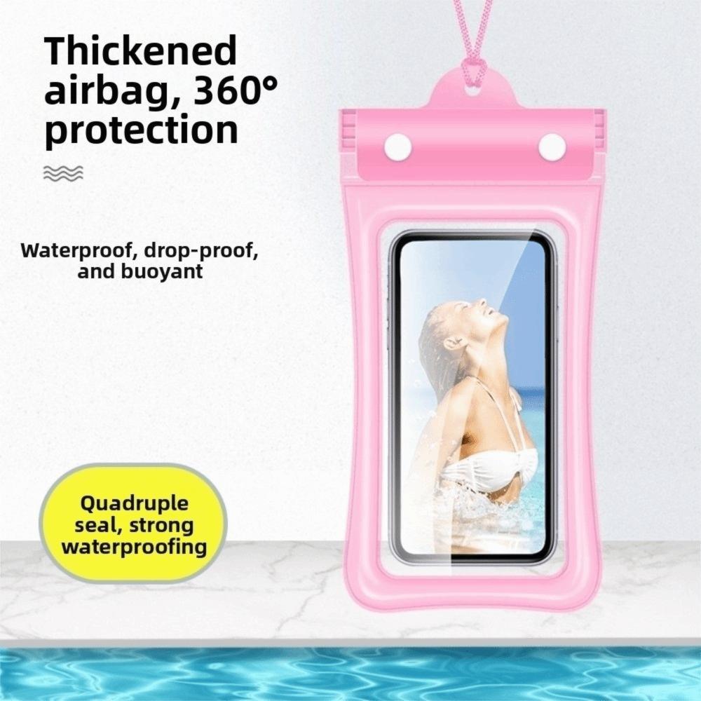 Full View Water-Sprinkling Festival Phone Pouch Floating Design Waterproof Bag Snow Environment